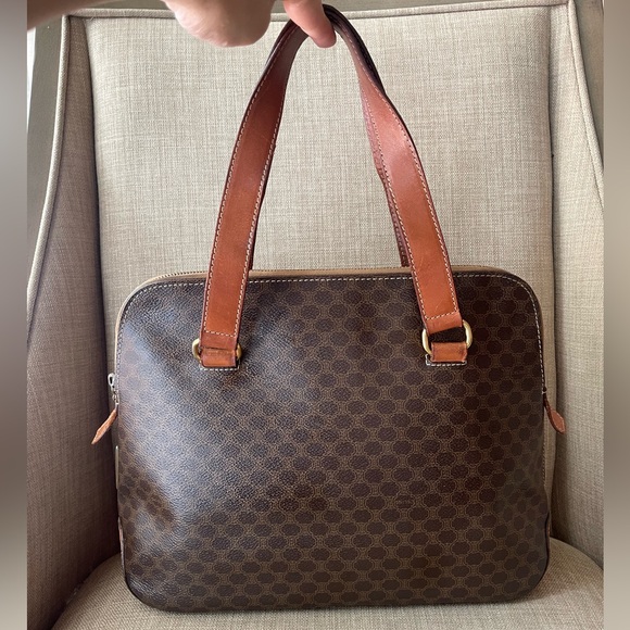Authentic vintage CELINE large satchel bag M95 (X21) - Picture 1 of 16
